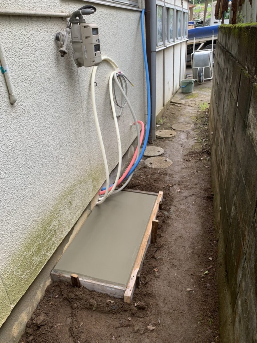 コンクリートで土間も設置