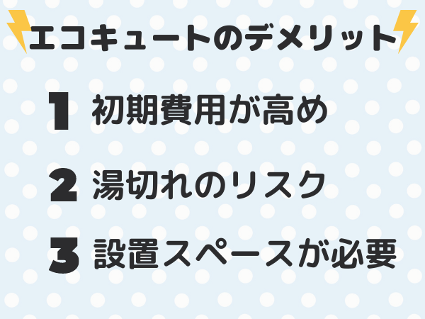エコキュートのデメリット