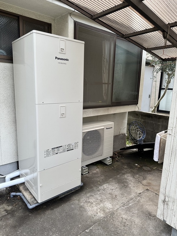 茨城県ひたちなか市・M様　電気温水器からエコキュートへ交換 (1)