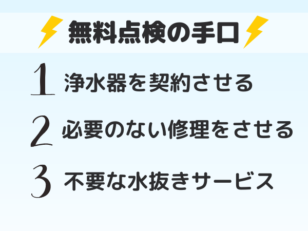 無料点検の手口