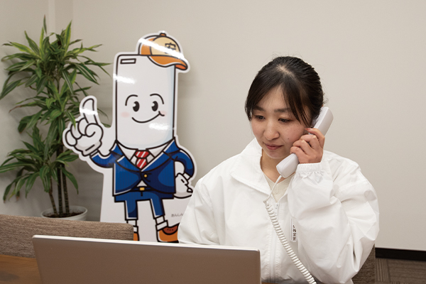 問合せ対応の様子